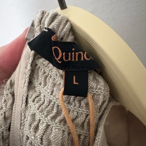 Quince Linen Midi Dress in Natural Beige - Picture 4 of 4